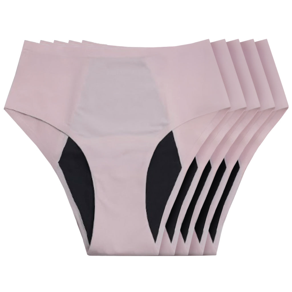 NEW: Seamless Leakproof High Waisted (Heavy Absorbency Pink 5-Pack)